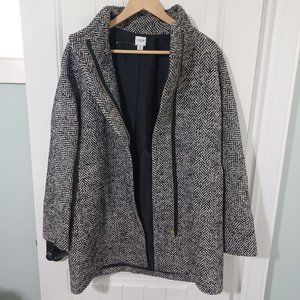 J Crew Herringbone City Coat